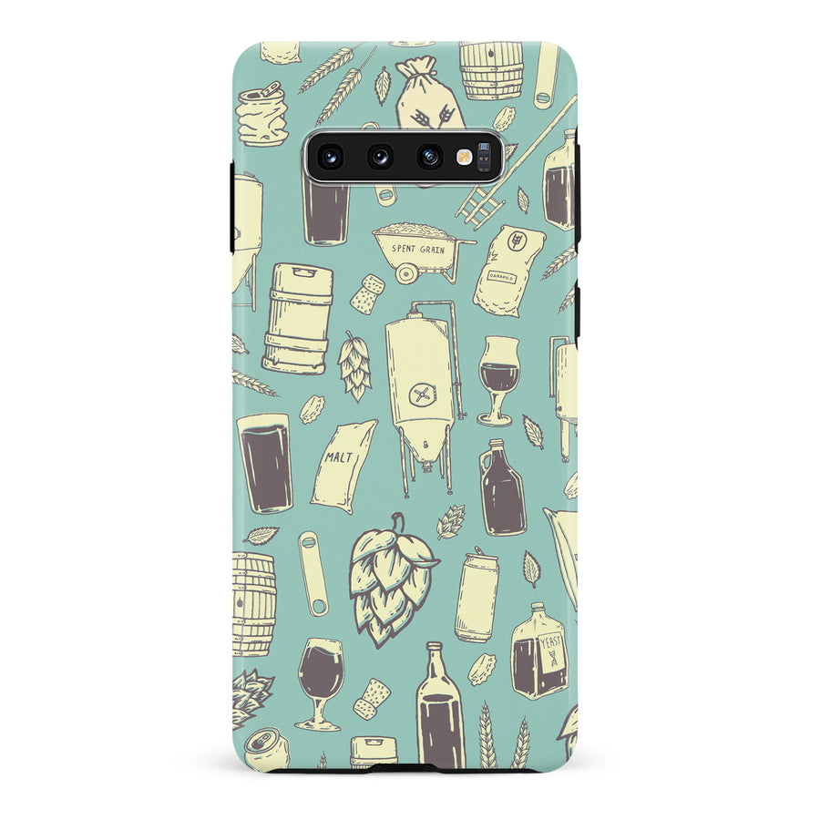 Samsung Galaxy S10 The Brewmaster Phone Case in Teal