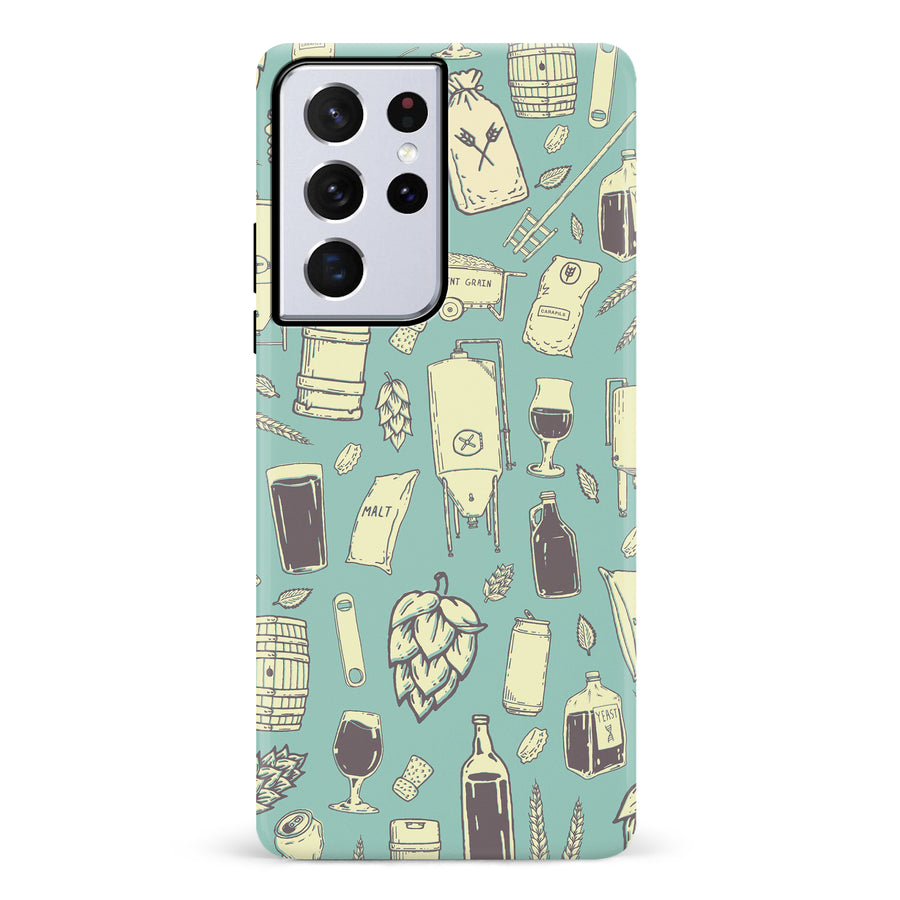 Samsung Galaxy S21 Ultra The Brewmaster Phone Case in Teal