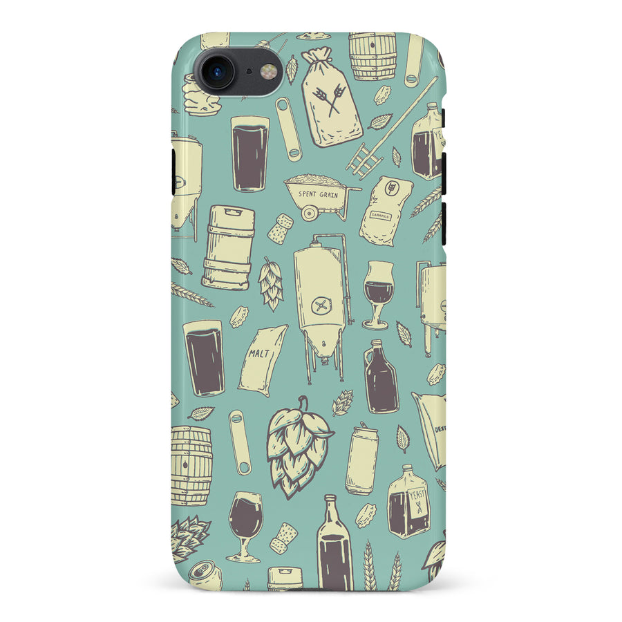 iPhone 7/8/SE The Brewmaster Phone Case in Teal