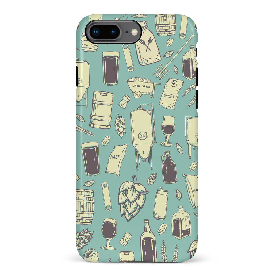 iPhone 8 Plus The Brewmaster Phone Case in Teal