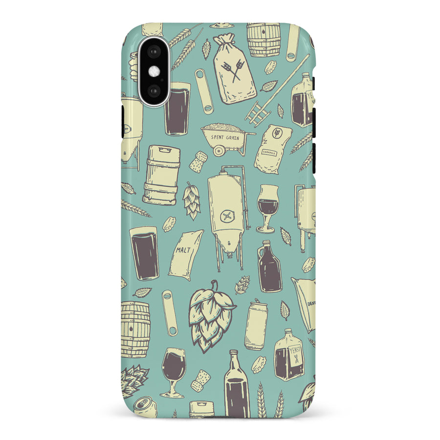 iPhone X/XS The Brewmaster Phone Case in Teal