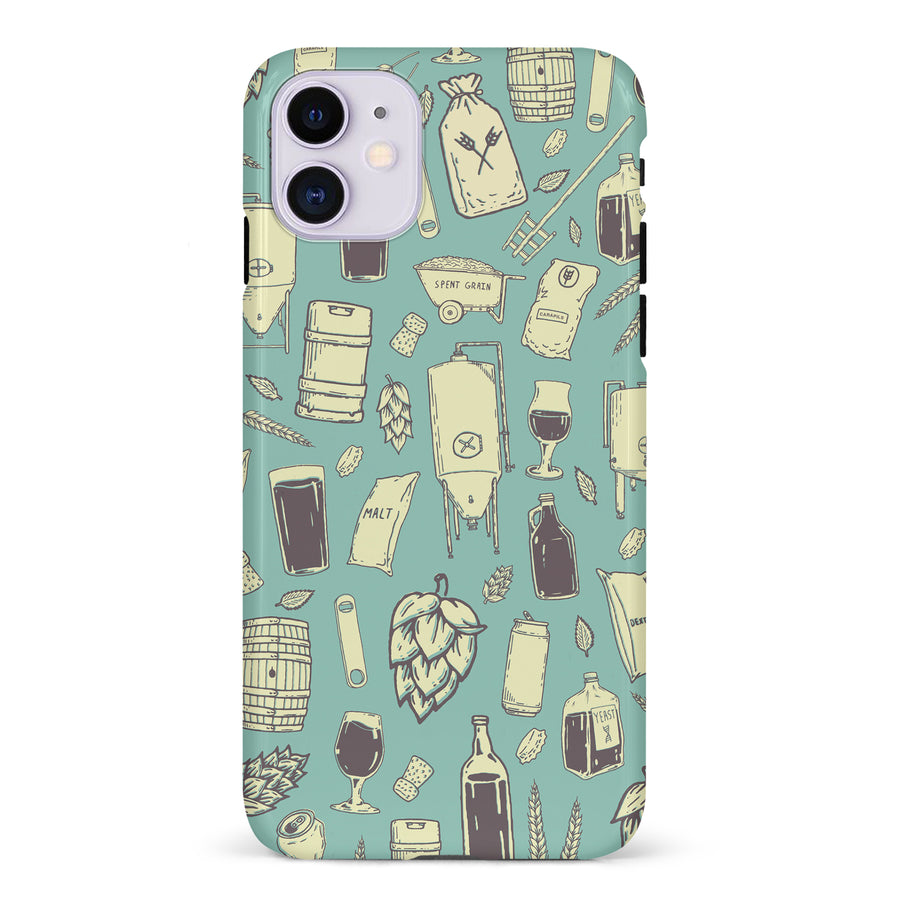 iPhone 11 The Brewmaster Phone Case in Teal