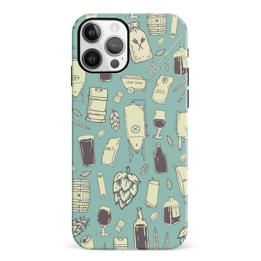 iPhone 12 The Brewmaster Phone Case in Teal
