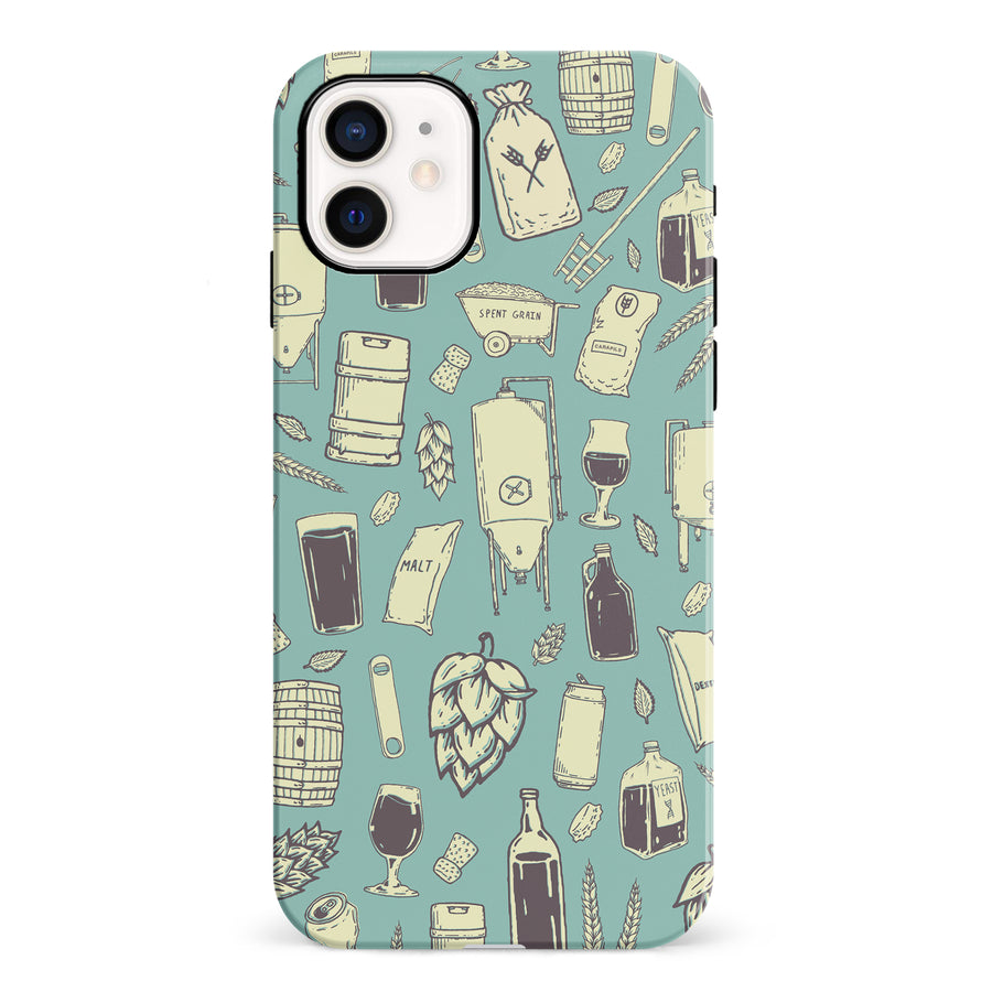 iPhone 12 Mini The Brewmaster Phone Case in Teal
