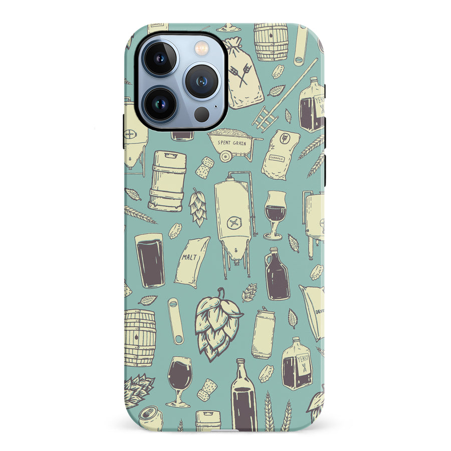 iPhone 12 Pro The Brewmaster Phone Case in Teal