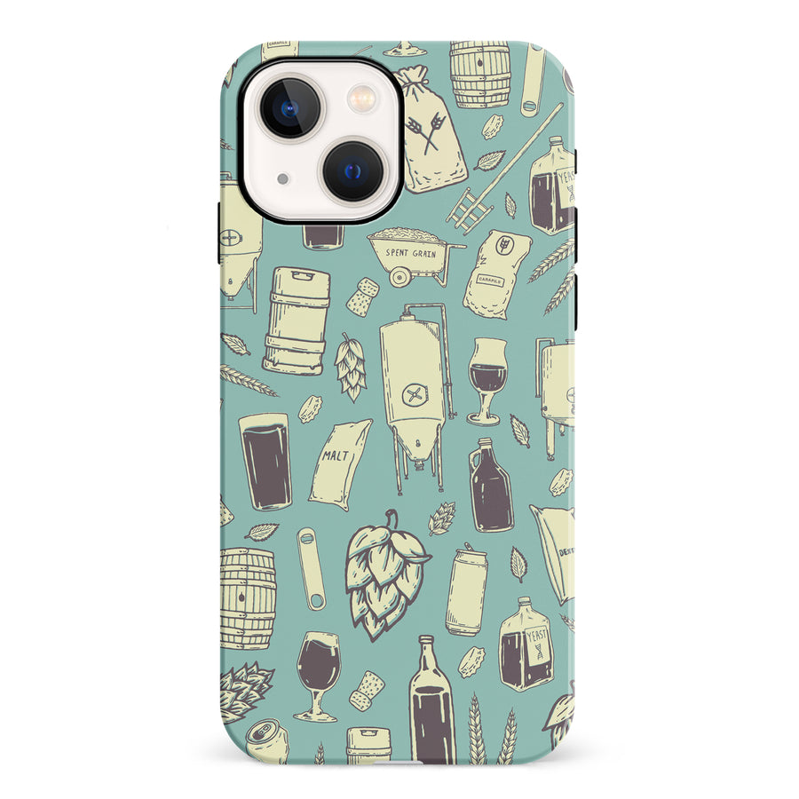 iPhone 13 The Brewmaster Phone Case in Teal