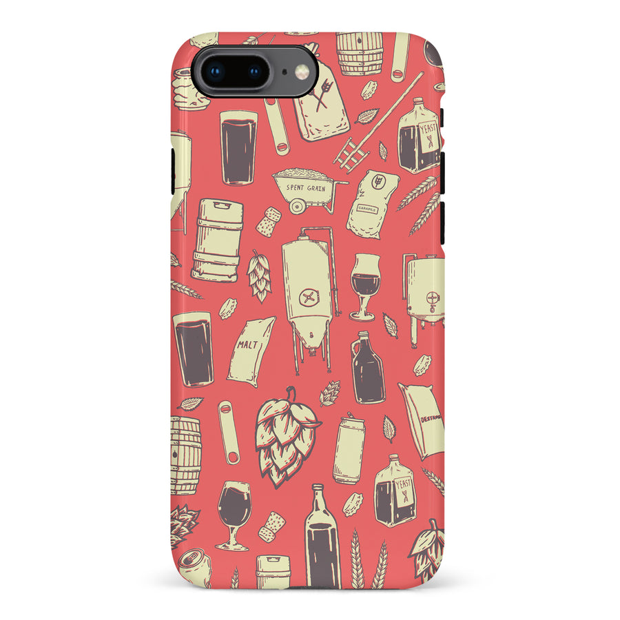 iPhone 8 Plus The Brewmaster Phone Case in Dusty Rose