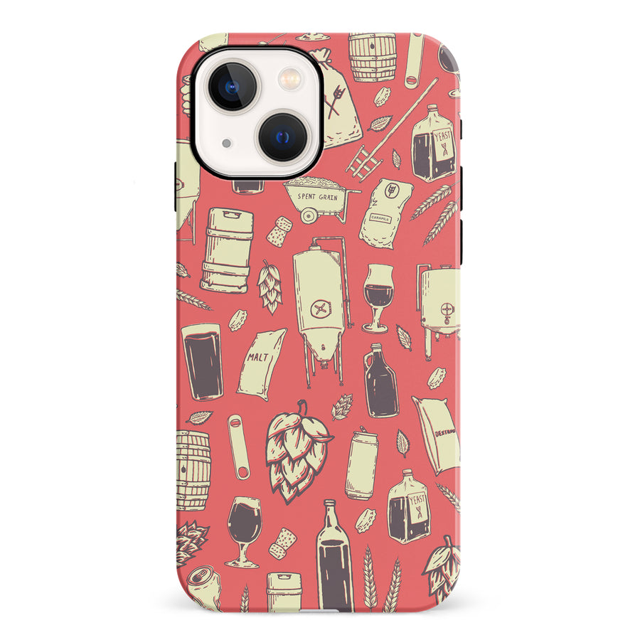 iPhone 13 Mini The Brewmaster Phone Case in Dusty Rose