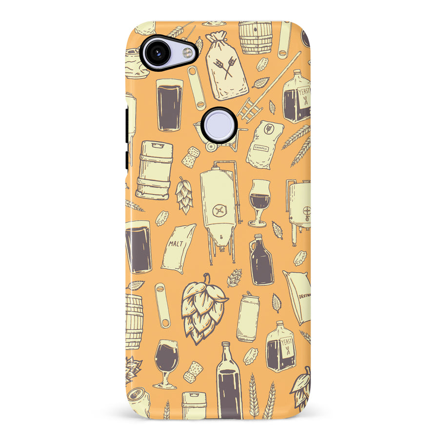 Google Pixel 3A The Brewmaster Phone Case in Yellow