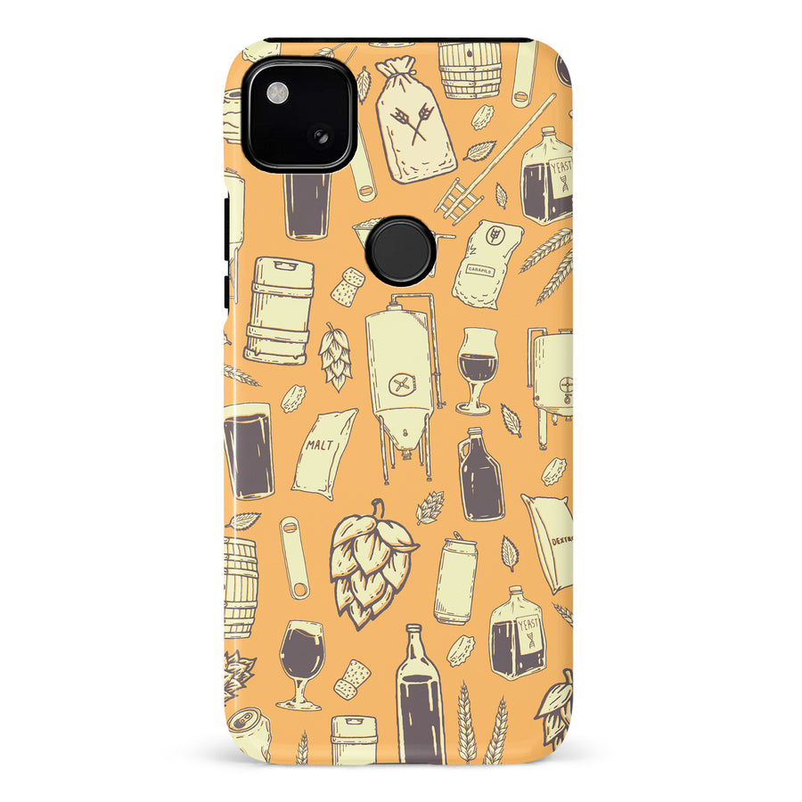 Google Pixel 4A The Brewmaster Phone Case in Yellow