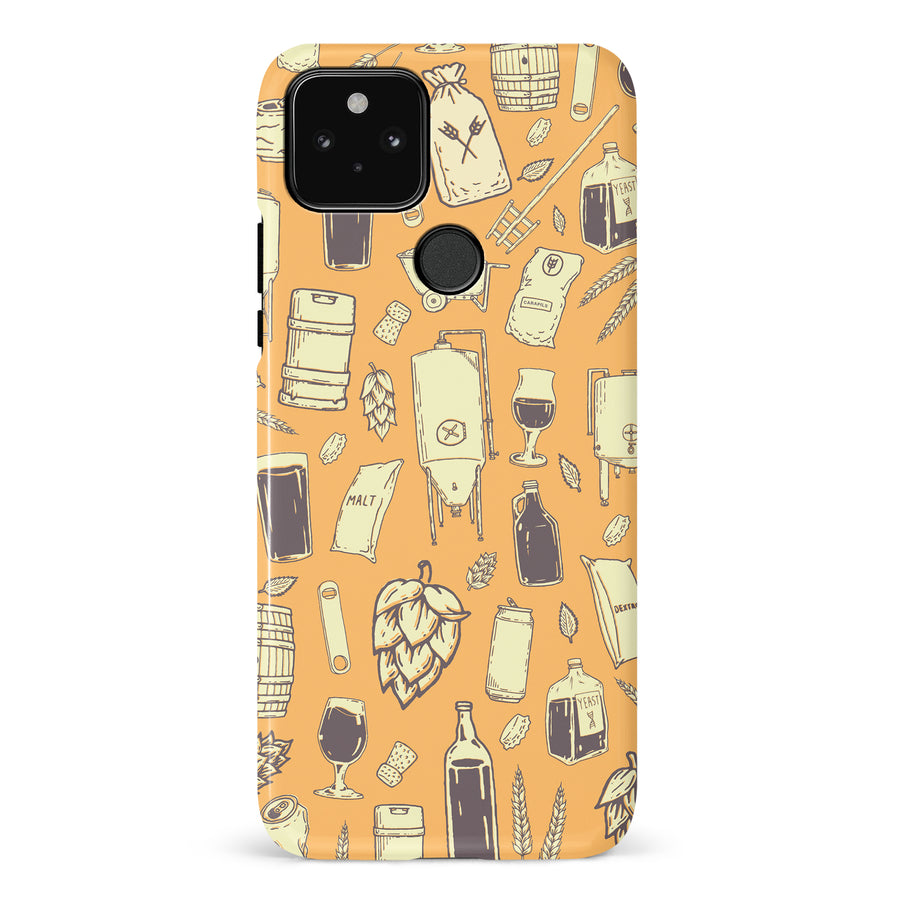 Google Pixel 5 The Brewmaster Phone Case in Yellow