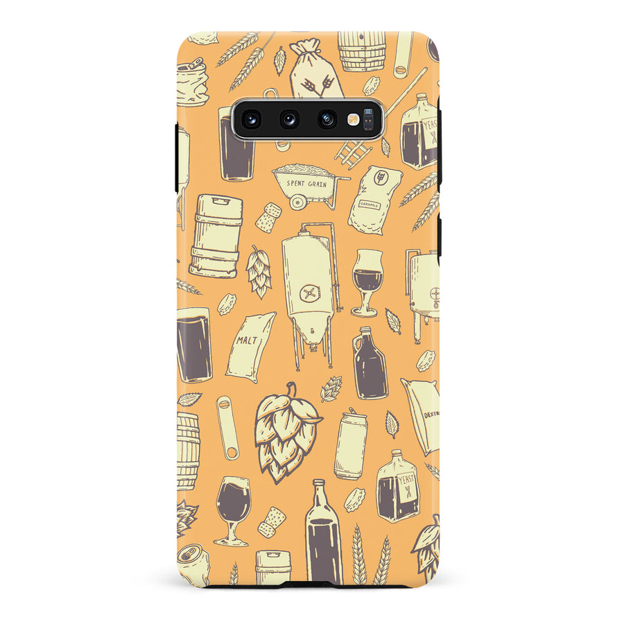 Samsung Galaxy S10 The Brewmaster Phone Case in Yellow