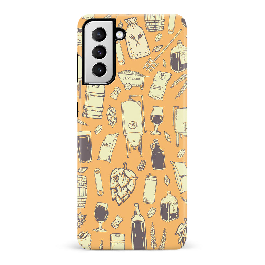 Samsung Galaxy S21 The Brewmaster Phone Case in Yellow