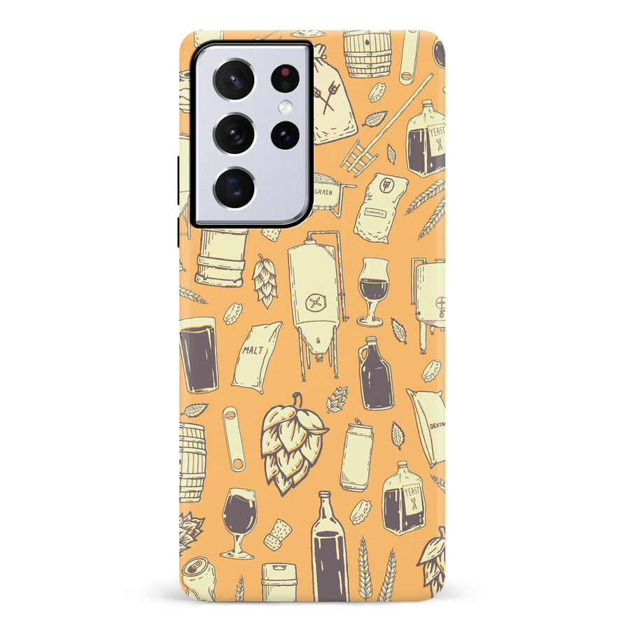 Samsung Galaxy S21 Ultra The Brewmaster Phone Case in Yellow