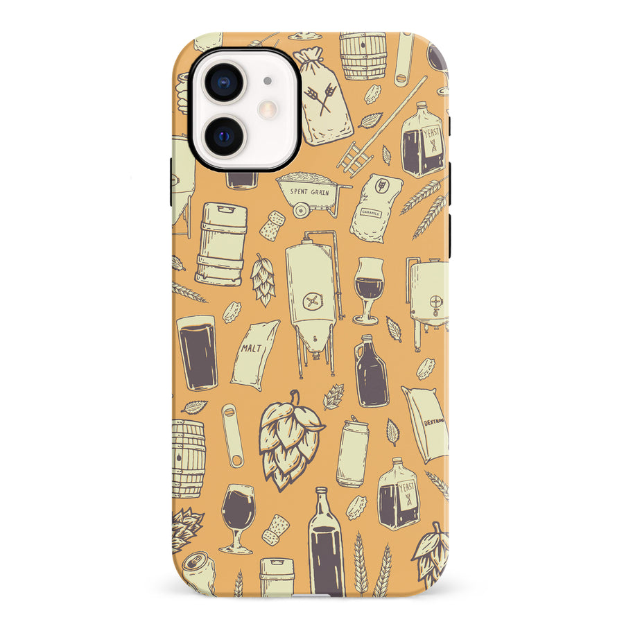 iPhone 12 Mini The Brewmaster Phone Case in Yellow