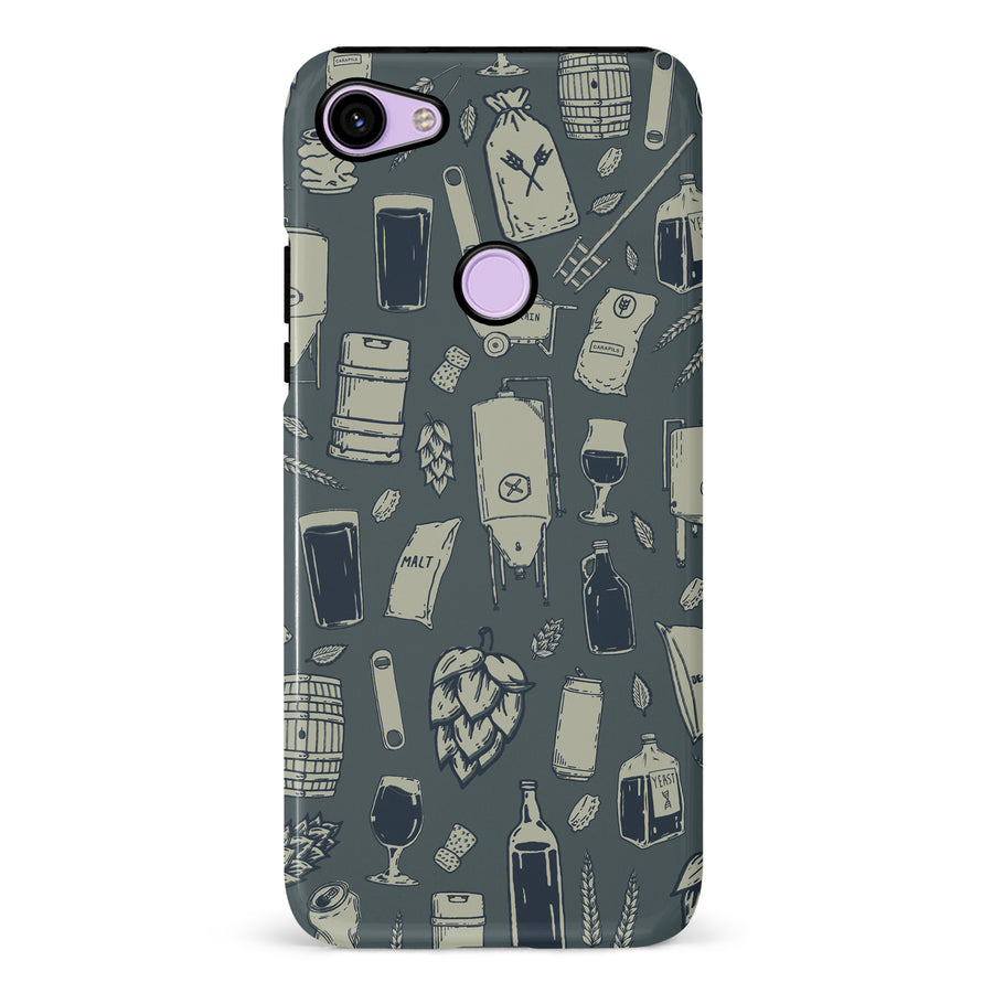 Google Pixel 3 The Brewmaster Phone Case in Charcoal