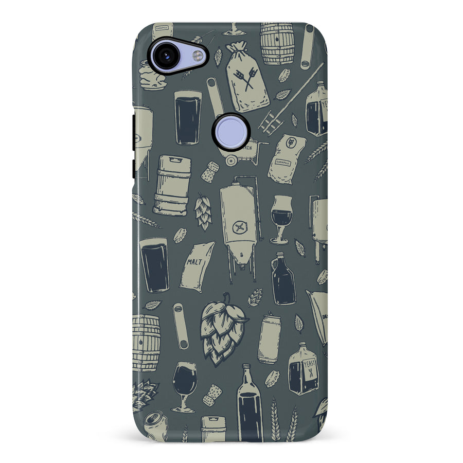 Google Pixel 3A XL The Brewmaster Phone Case in Charcoal