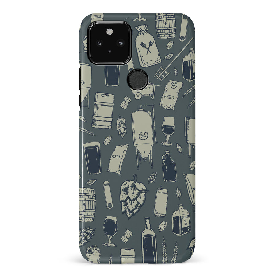 Google Pixel 5 The Brewmaster Phone Case in Charcoal