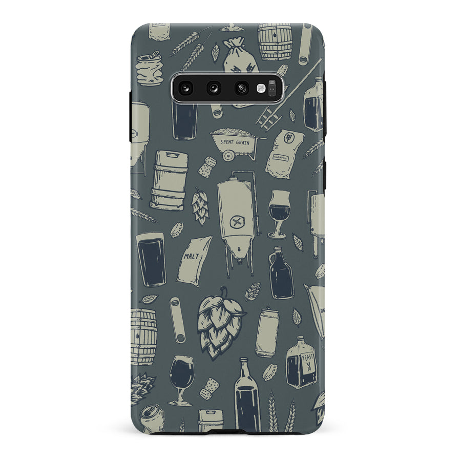 Samsung Galaxy S10 Plus The Brewmaster Phone Case in Charcoal