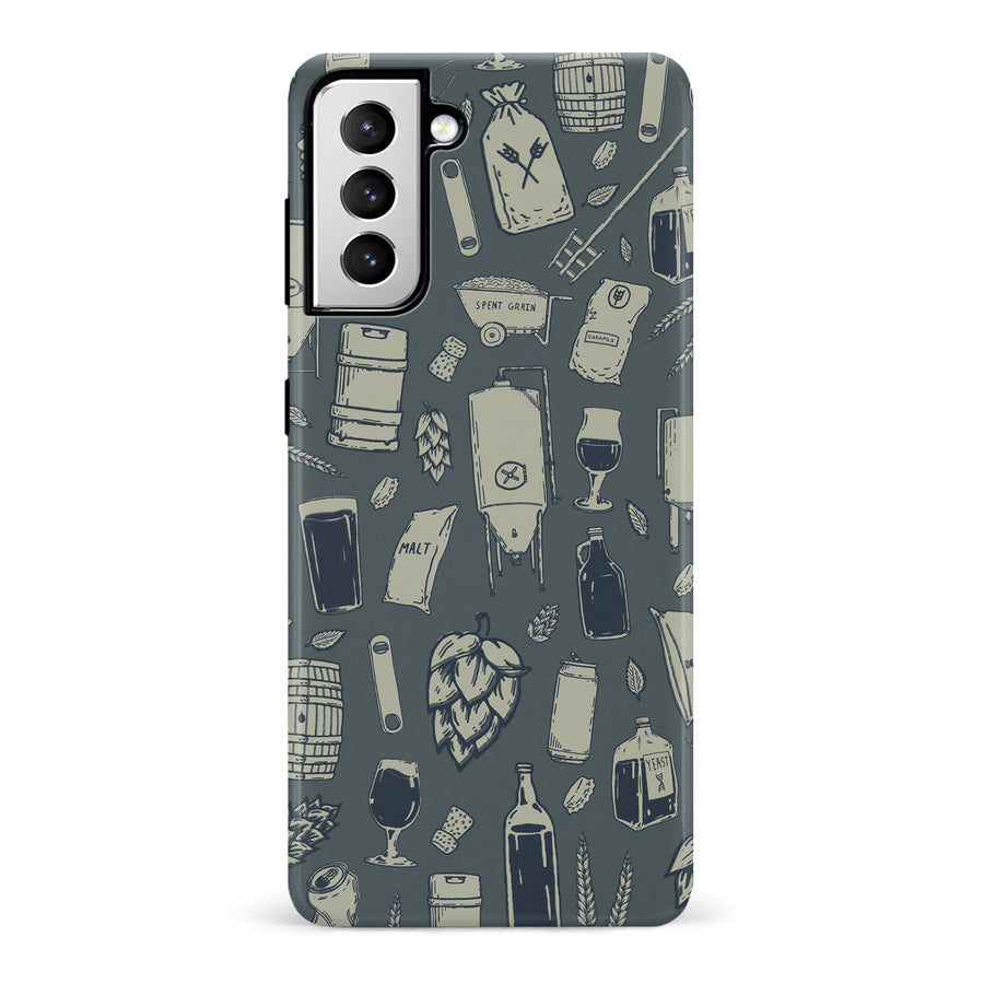 Samsung Galaxy S21 The Brewmaster Phone Case in Charcoal