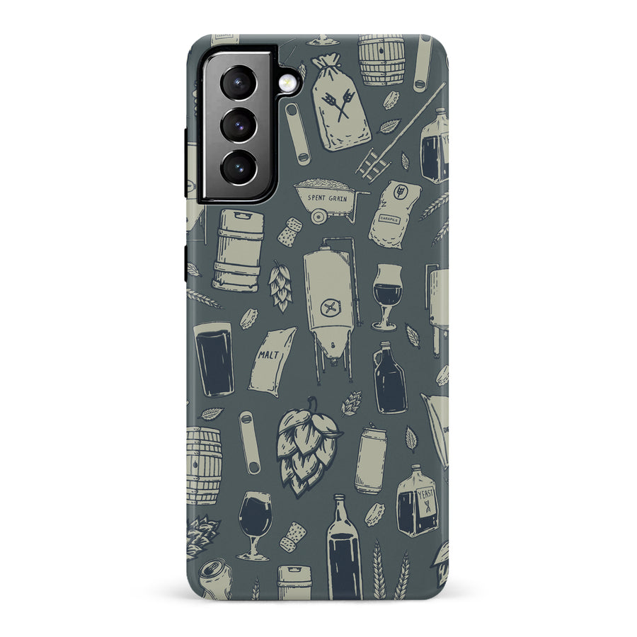 Samsung Galaxy S21 Plus The Brewmaster Phone Case in Charcoal
