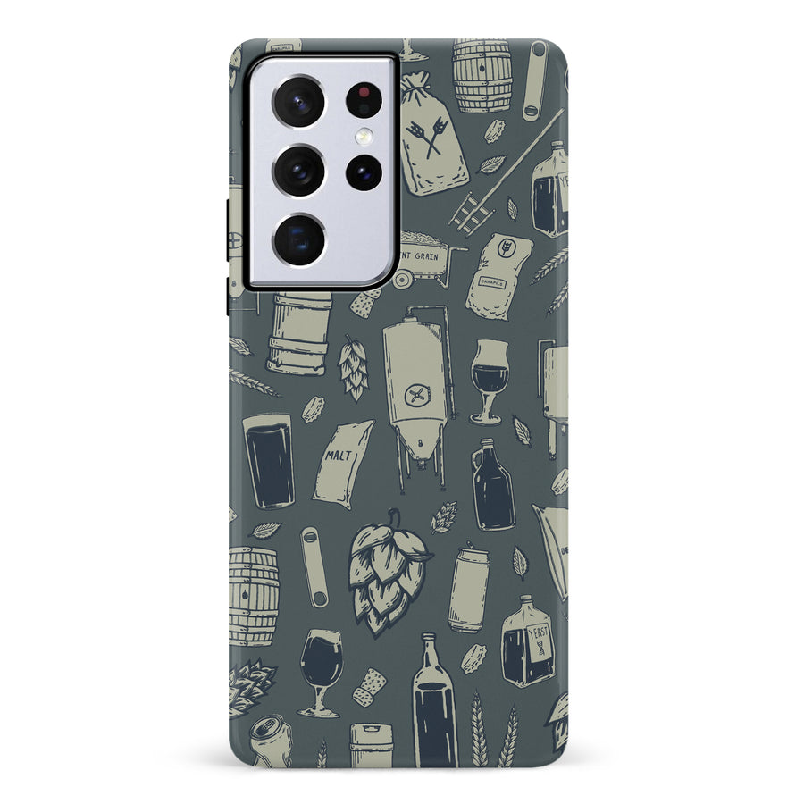 Samsung Galaxy S21 Ultra The Brewmaster Phone Case in Charcoal