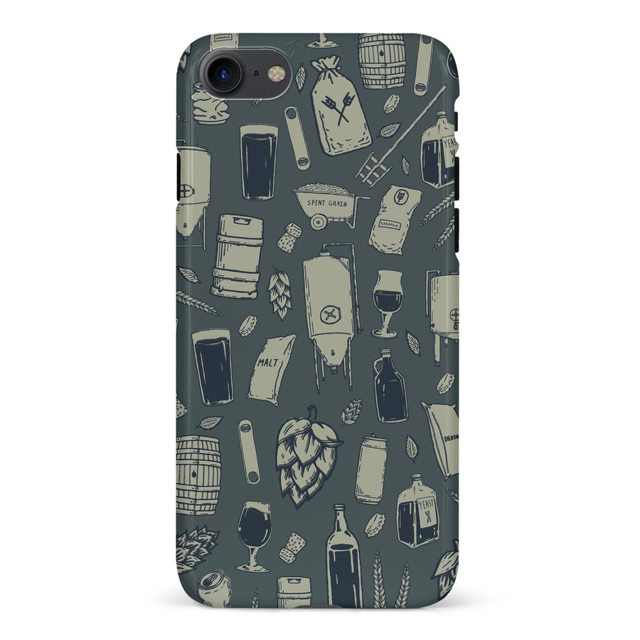 iPhone 7/8/SE The Brewmaster Phone Case in Charcoal