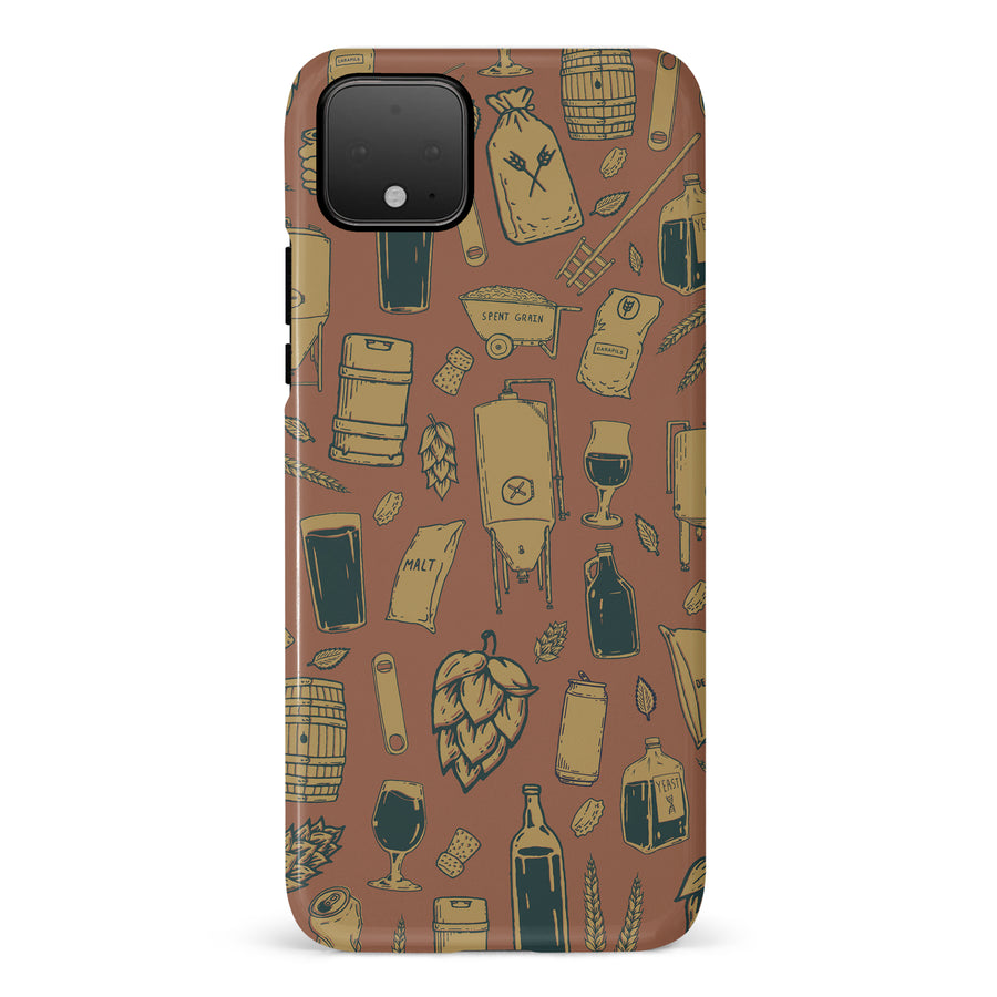 Google Pixel 4 The Brewmaster Phone Case in Brown