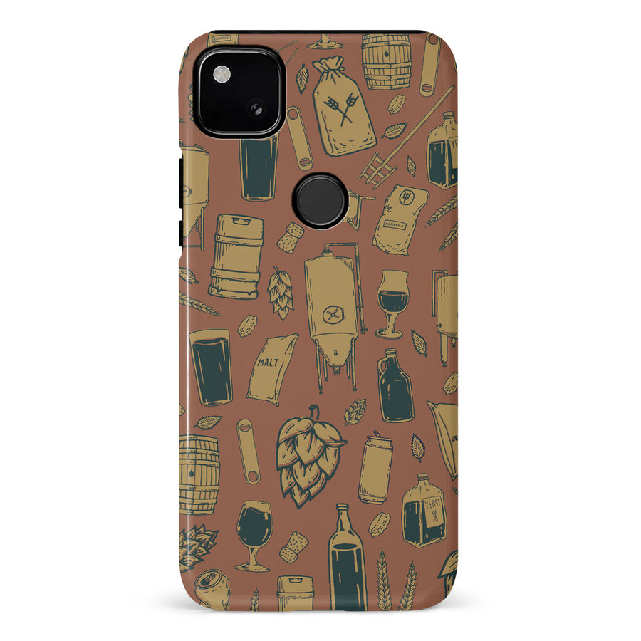 Google Pixel 4A The Brewmaster Phone Case in Brown