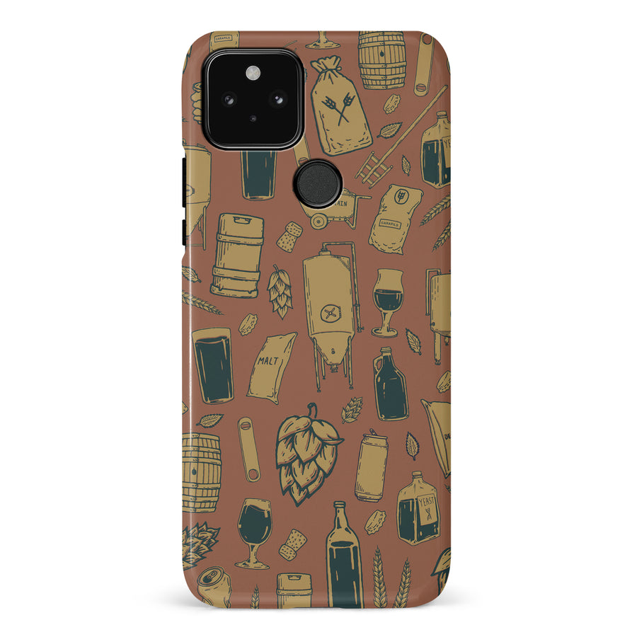 Google Pixel 5 The Brewmaster Phone Case in Brown