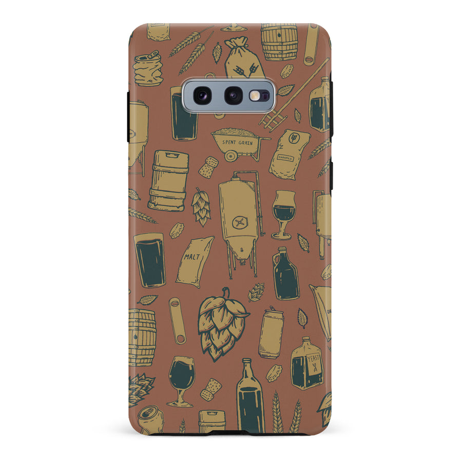 Samsung Galaxy S10e The Brewmaster Phone Case in Brown