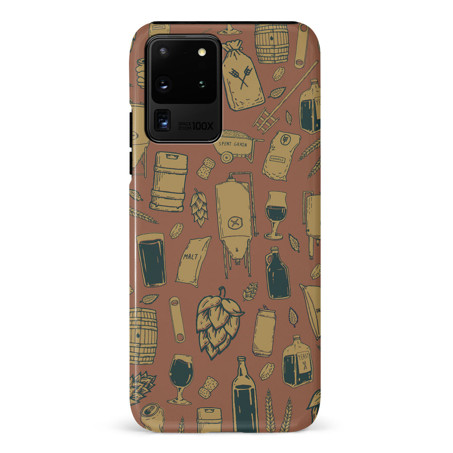 Samsung Galaxy S20 Ultra The Brewmaster Phone Case in Brown