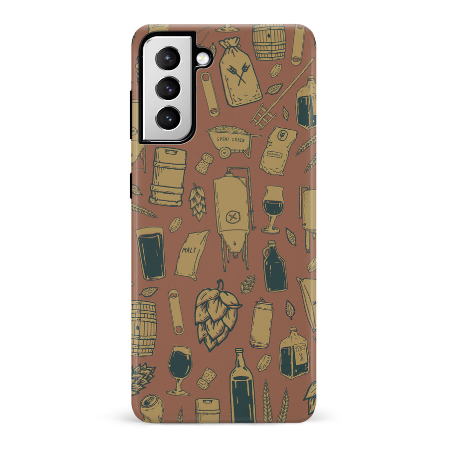 Samsung Galaxy S21 The Brewmaster Phone Case in Brown