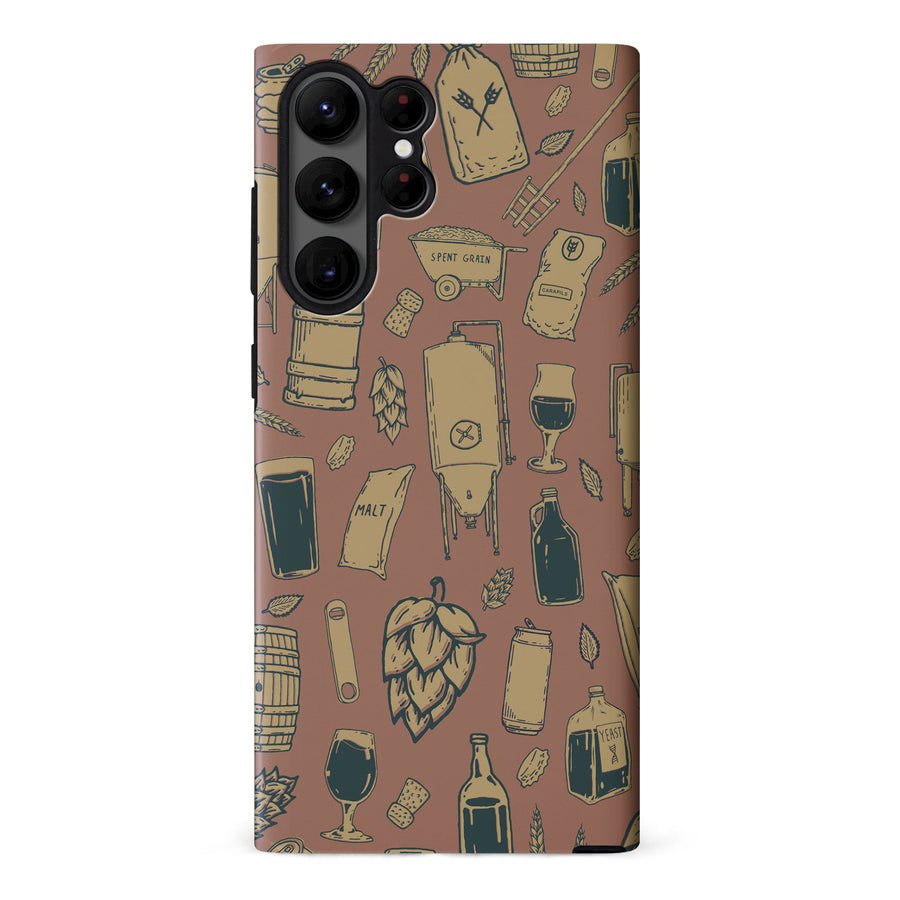 Samsung Galaxy S23 Ultra The Brewmaster Phone Case - Brown