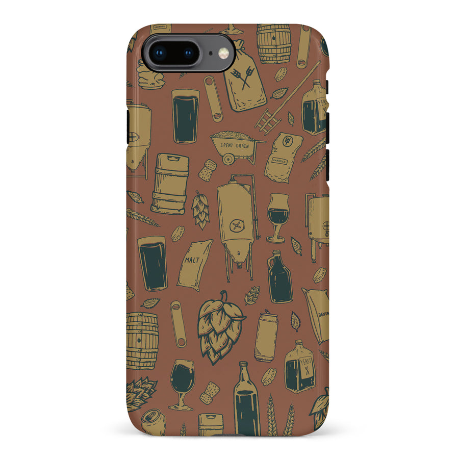 iPhone 8 Plus The Brewmaster Phone Case in Brown