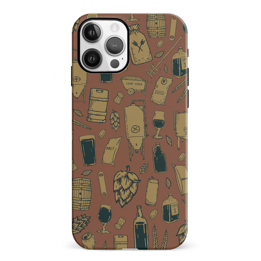 iPhone 12 The Brewmaster Phone Case in Brown