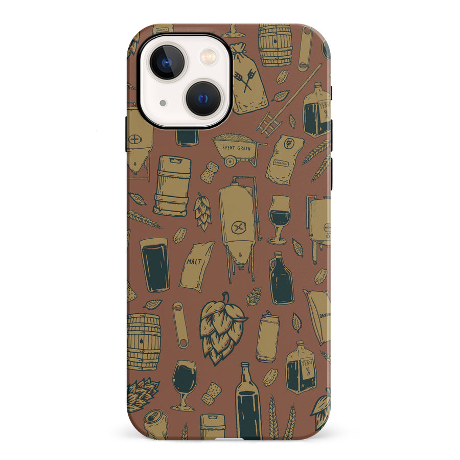 iPhone 13 The Brewmaster Phone Case in Brown