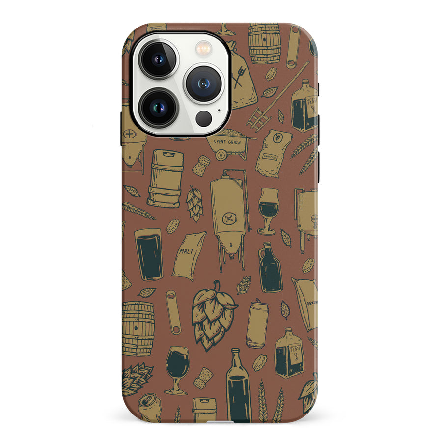iPhone 13 Pro The Brewmaster Phone Case in Brown