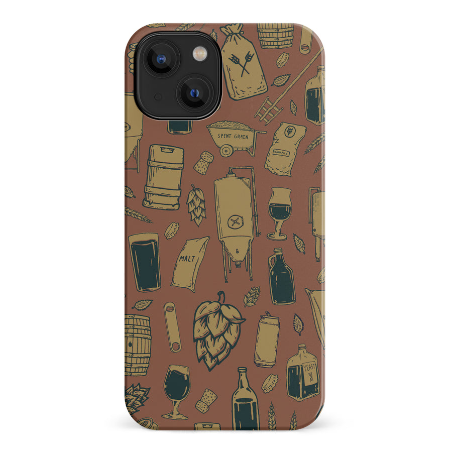 iPhone 14 The Brewmaster Phone Case in Brown