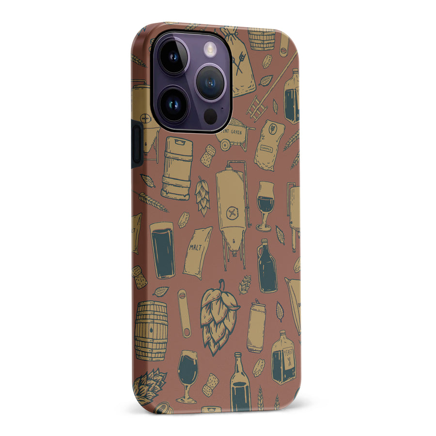 iPhone 14 Pro Max The Brewmaster Phone Case in Brown