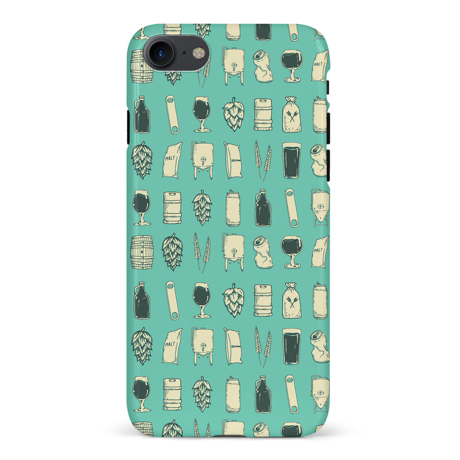 iPhone 7/8/SE Craft Phone Case in Teal