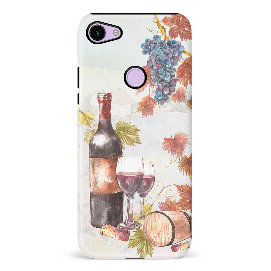 Google Pixel 3 Wine & Grapes Painting Phone Case