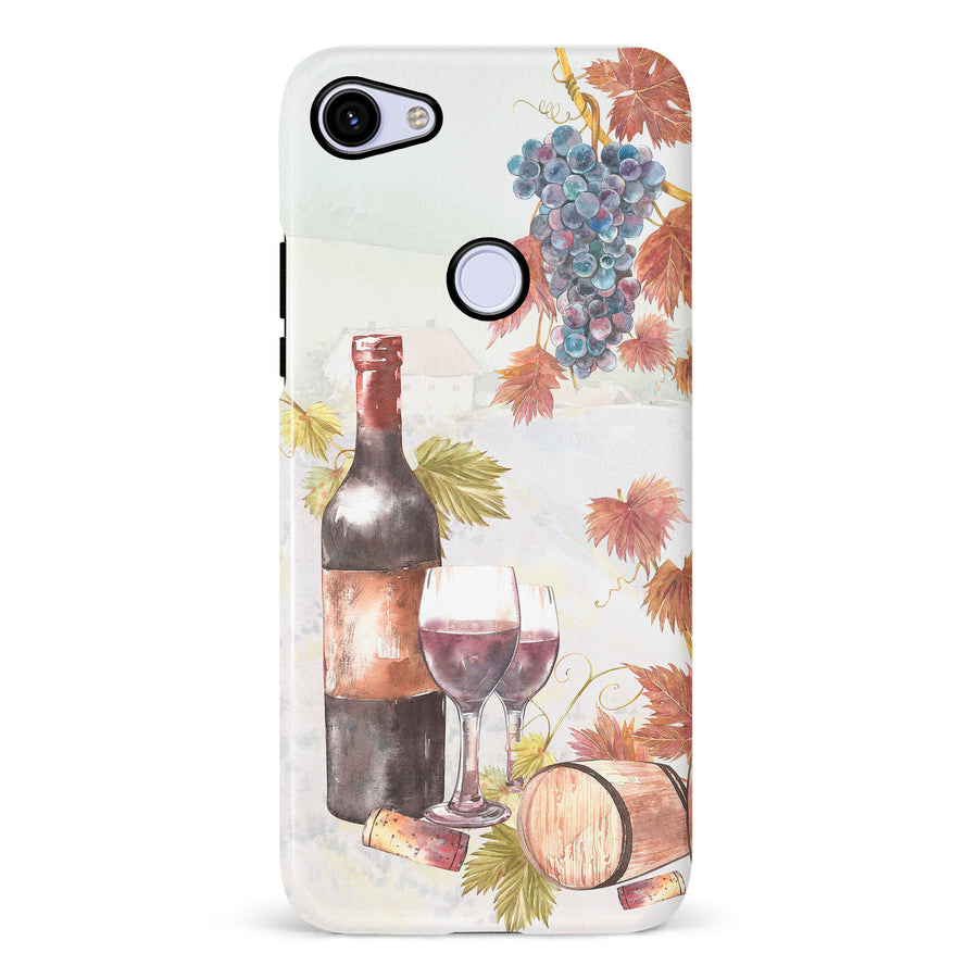 Google Pixel 3A Wine & Grapes Painting Phone Case