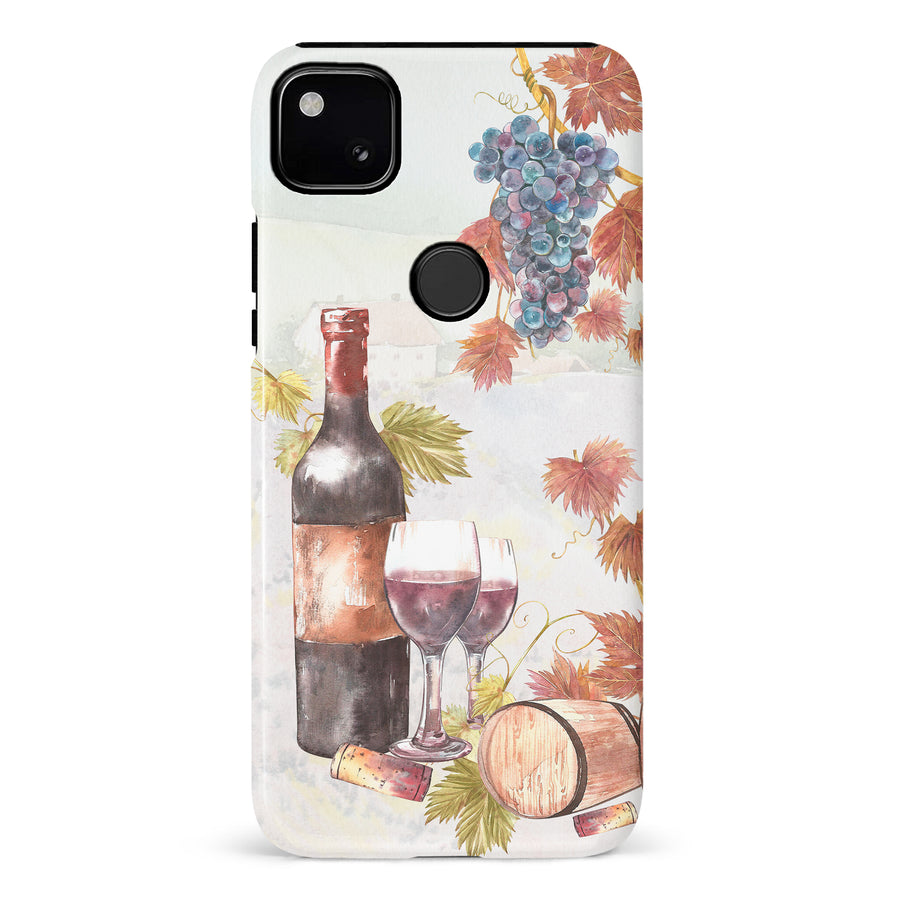 Google Pixel 4A Wine & Grapes Painting Phone Case