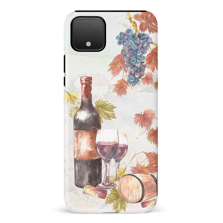 Google Pixel 4 XL Wine & Grapes Painting Phone Case
