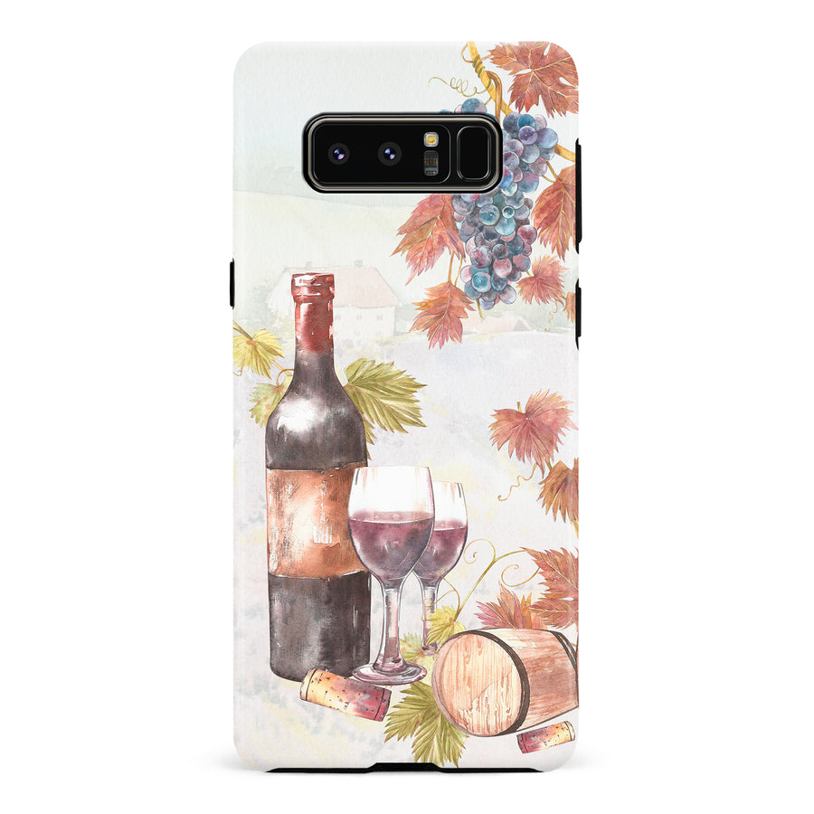 Samsung Galaxy Note 8 Wine & Grapes Painting Phone Case