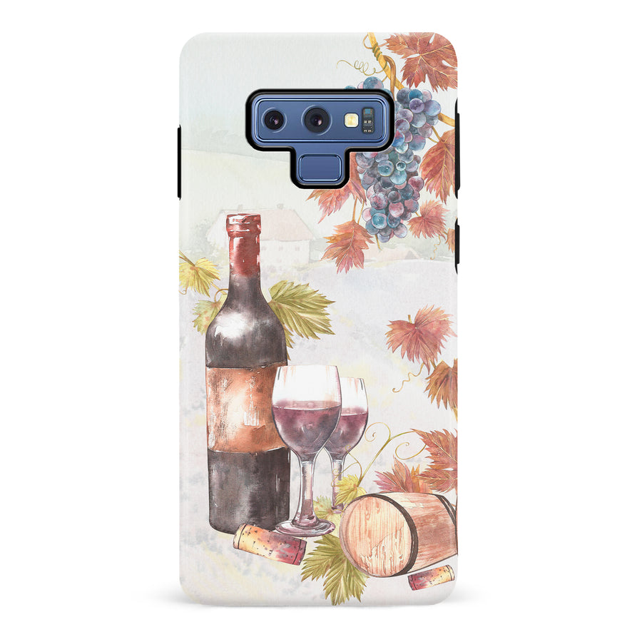 Samsung Galaxy Note 9 Wine & Grapes Painting Phone Case