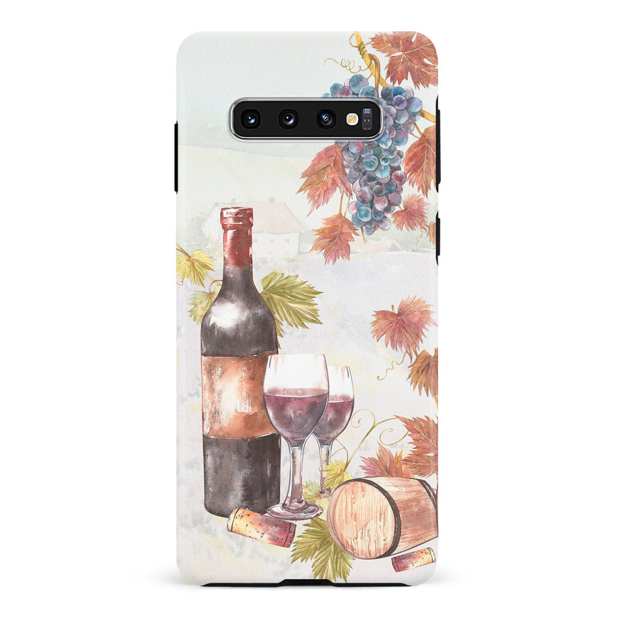 Samsung Galaxy S10 Wine & Grapes Painting Phone Case