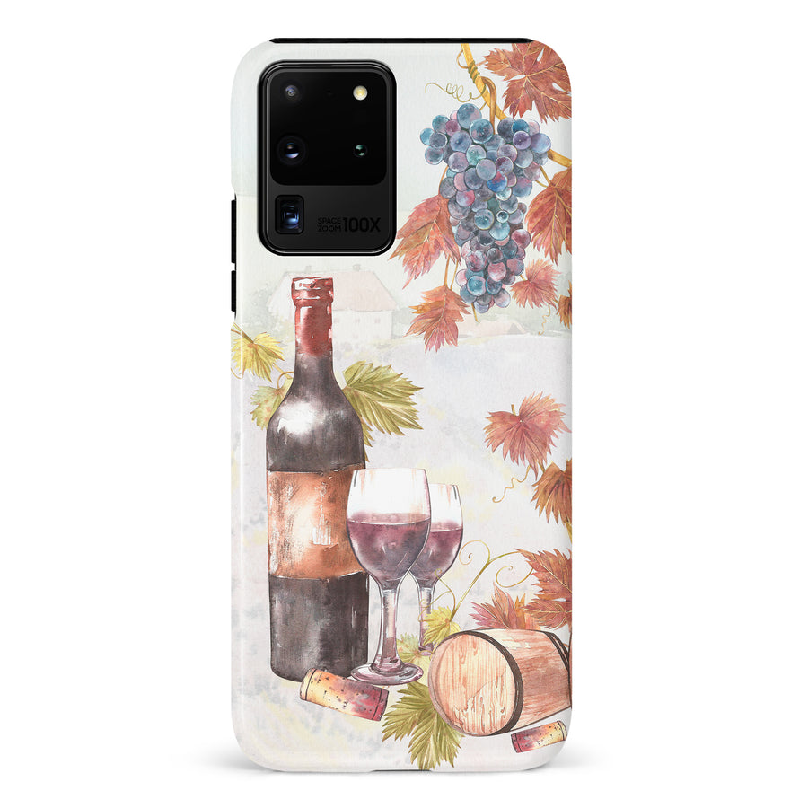Samsung Galaxy S20 Ultra Wine & Grapes Painting Phone Case