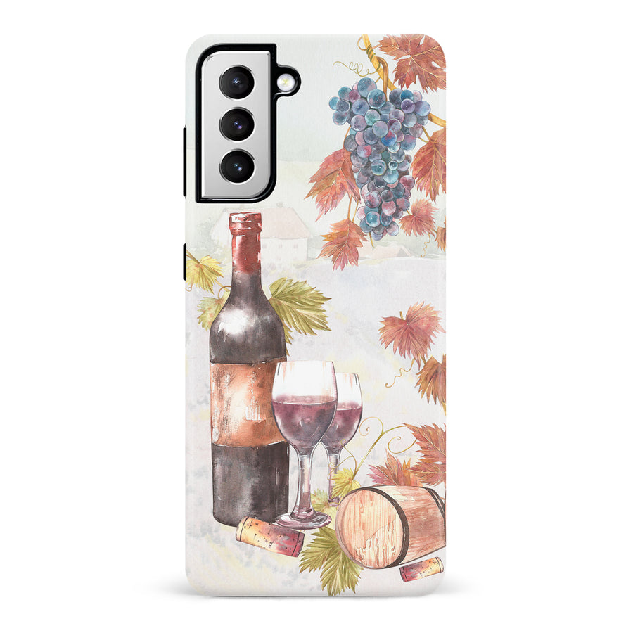 Samsung Galaxy S21 Wine & Grapes Painting Phone Case